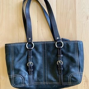 Black Leather Coach Satchel